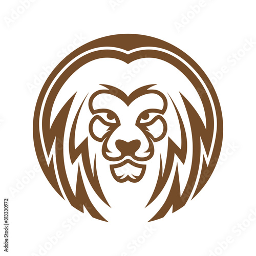 Elegant and dignified lion head logo design