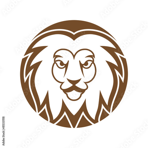 Elegant and dignified lion head logo design