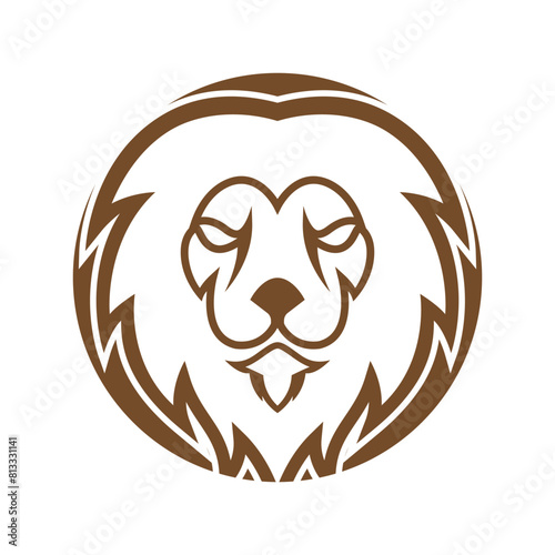 Elegant and dignified lion head logo design