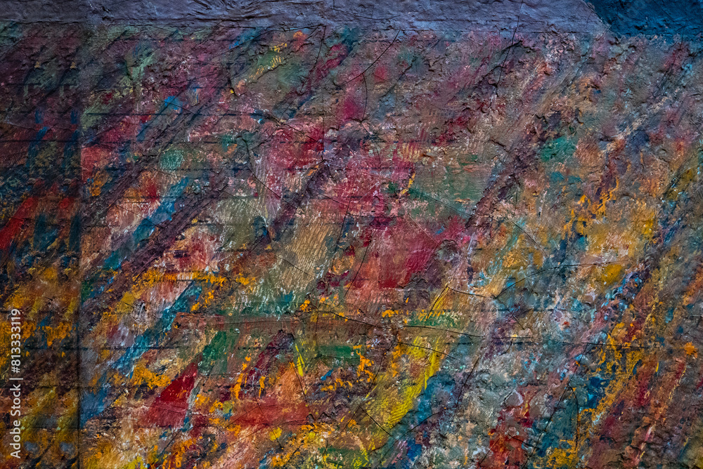 A colorful wall with a lot of different colors A colorful wall with a lot of different colors