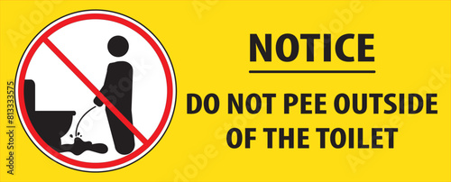 Do not pee here sign vector photo
