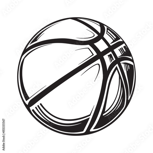 Basketball Ball Logo, Design, art, Vector Illustration isolated on white