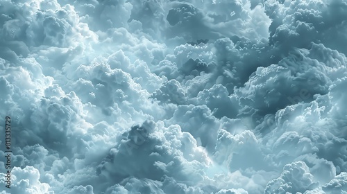 The image shows a beautiful cloudy sky with a gradient of light blue and white colors.