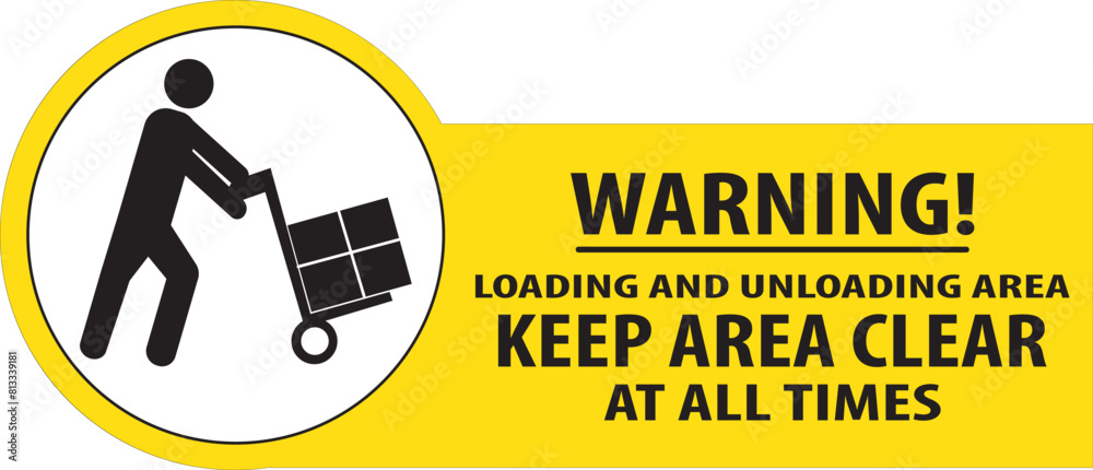 Loading and unloading area, keep area clear, no parking allowed in this ...