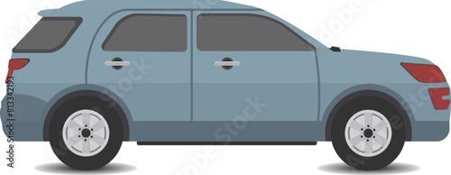 Car Blue isolate on the background.