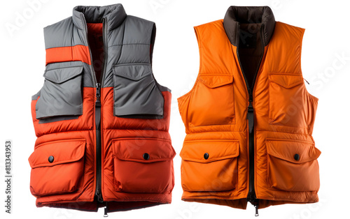 Active Down Vests Isolated On Transparent Background PNG.