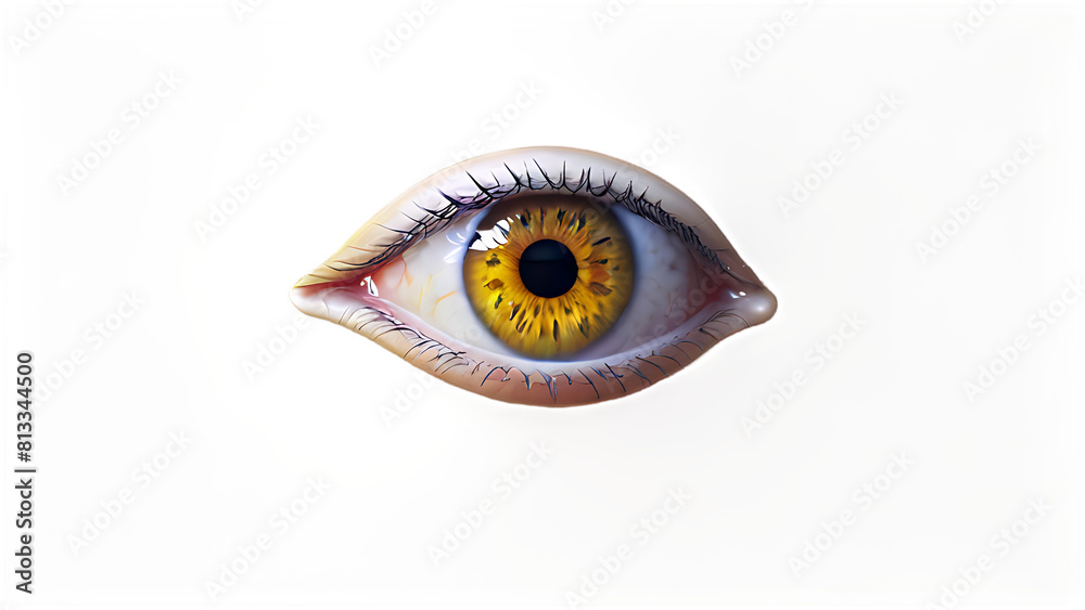 Close up of a eye on alpha channel Close up of a eye on alpha channel