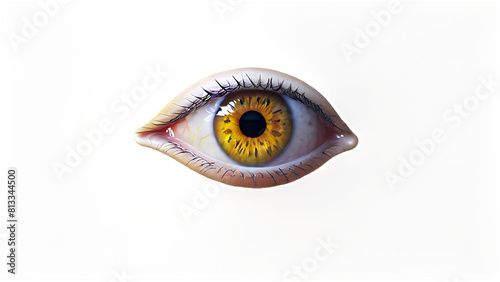 Close up of a eye on alpha channel