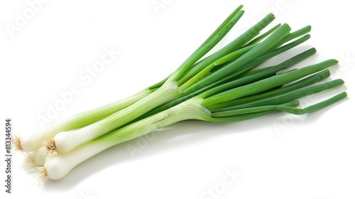 Green onion isolated on the white background   