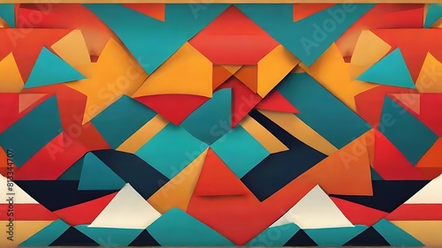 Abstract background with triangles photo