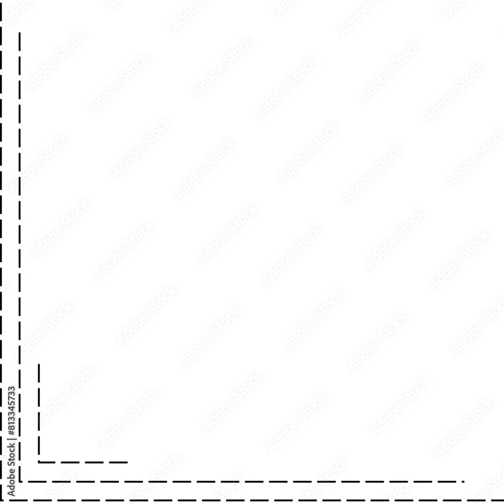 Fototapeta premium Dash Line Corner