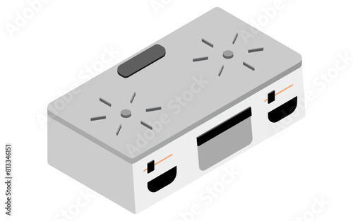 Appliances: two gas stoves, isometric illustration