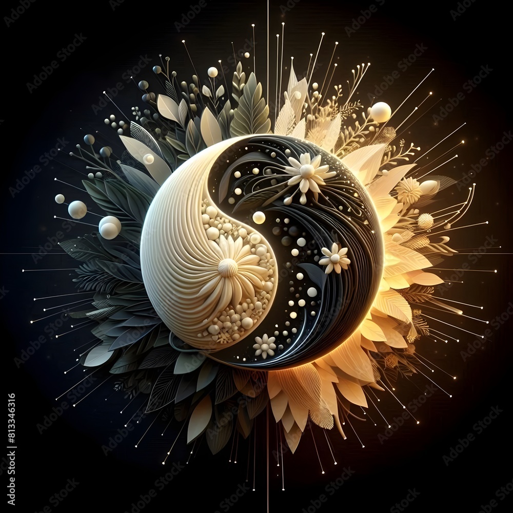 Black background with Fractal Black background with Fractal
