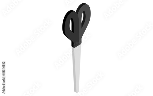Cooking utensils  kitchen scissors  isometric illustration