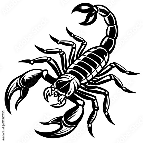 Scorpion silhouette vector illustration 