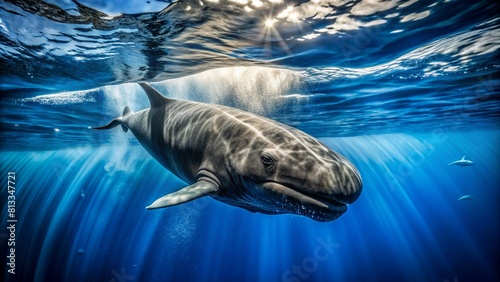 海中のマッコウクジラ photo