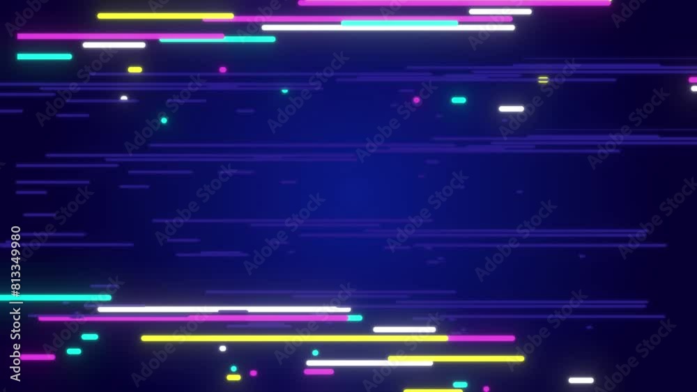 Abstract Colorful neon glow speed line background. Flow of light. Motion graphic design. Modern visual effect video backdrop for digital, technology, cyberspace, cyberpunk, or futuristic concept. 4k