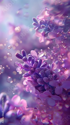 Lavender Bliss  Soft hues of lavender in a portrait-style composition  offering a soothing backdrop for your device.
