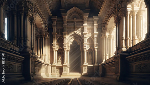 4K wallpapers of ancient architecture with beautiful details and perfect shadows.