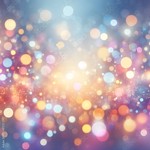 abstract bokeh background. Abstract blur bokeh banner background. Rainbow colors bokeh background