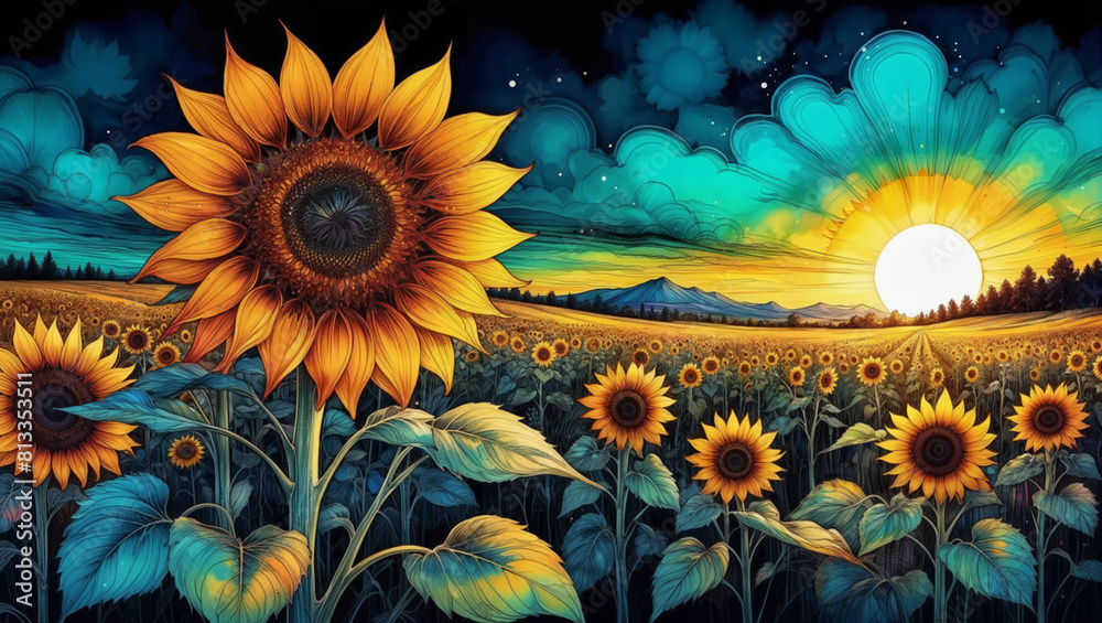 sunflowers in the field sunflowers in the field