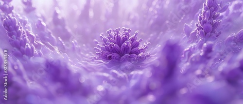 Lavender Spin  Close-up shot of a lavender blossom with its petals arranged in a dynamic spinning motion  reminiscent of a whirlwind.