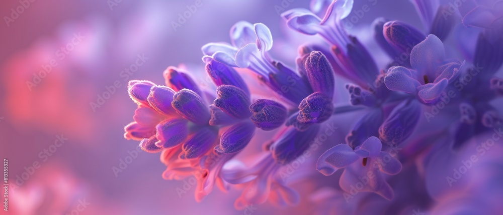 Neon Serenity: Macro capture of a lavender flower enveloped in soft neon light, radiating a sense of calm and serenity. Neon Serenity: Macro capture of a lavender flower enveloped in soft neon light, radiating a sense of calm and serenity.