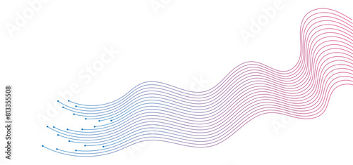 abstract wavy lines background element. Suitable for AI, tech, network, science, digital technology theme