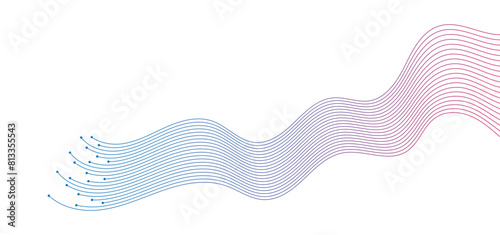 abstract wavy lines background element. Suitable for AI, tech, network, science, digital technology theme