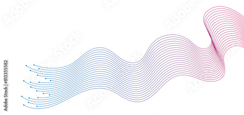 abstract wavy lines background element. Suitable for AI, tech, network, science, digital technology theme
