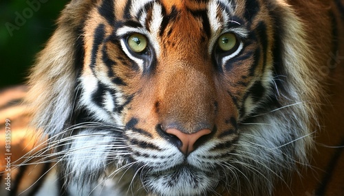 close shot of a majestic siberian tiger