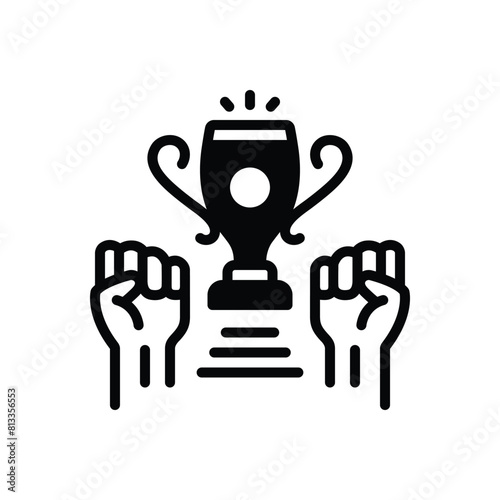 Black solid icon for triumph