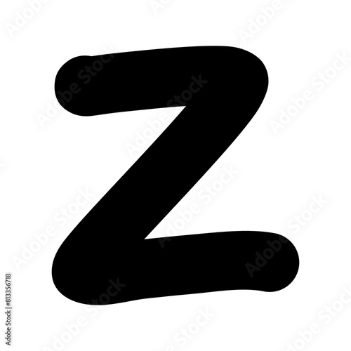 English letter font, black letter Z