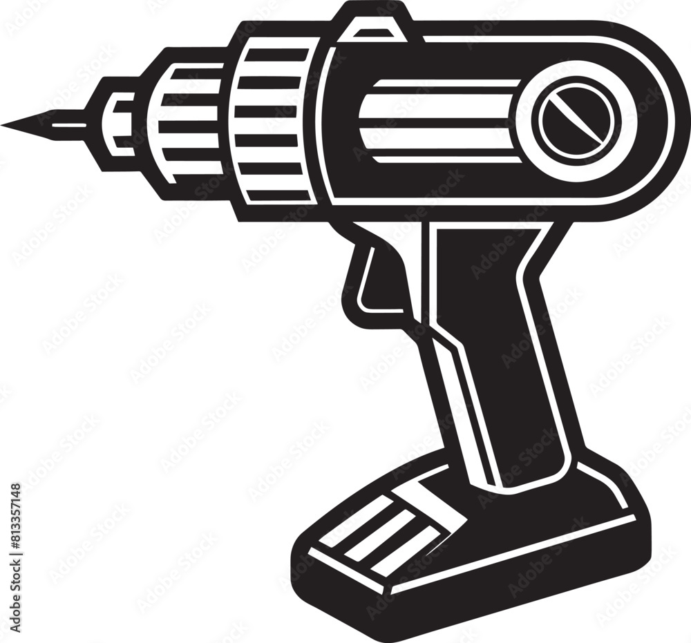 Electric drill icon, simple style isolated on white background Electric drill icon, simple style isolated on white background