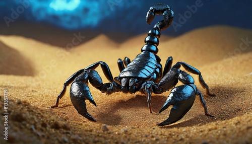 emperor scorpion in the sand