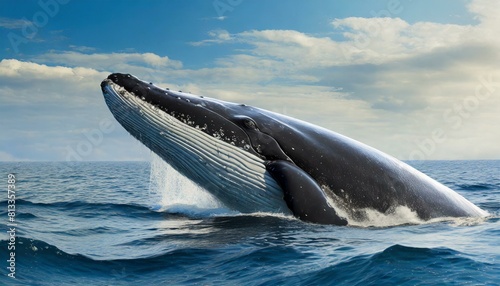 beautiful whale with a beautiful sky above