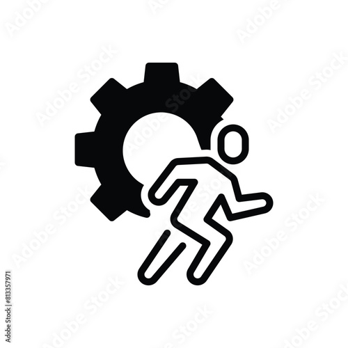 Black solid icon for action