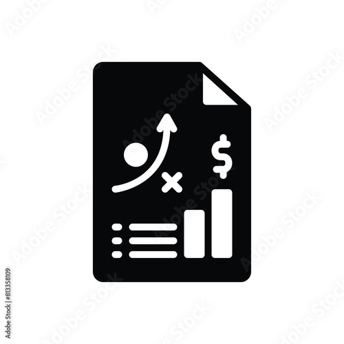 Black solid icon for plan