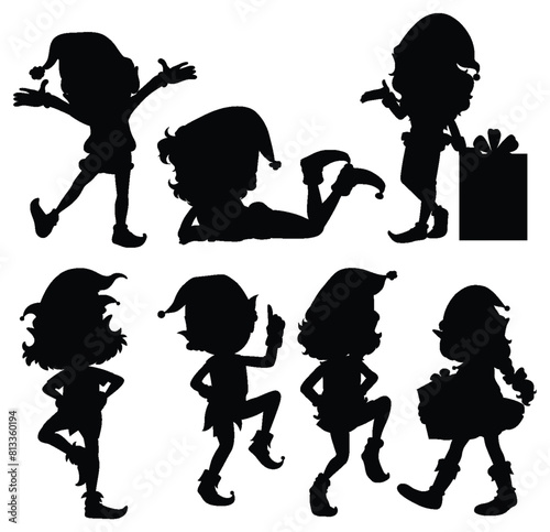 Collection of playful kids in various poses