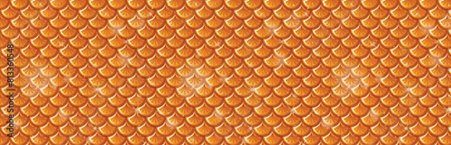 Seamless pattern of shiny golden scales