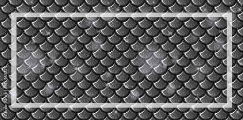 Seamless fish scale pattern in grayscale tones