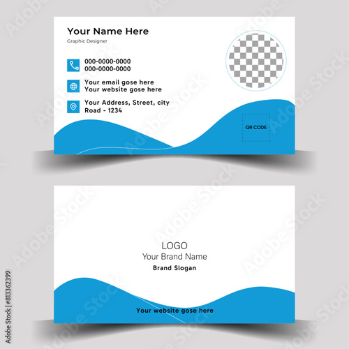 Professional liquidity business card template white and blue design vector file professional business card design  