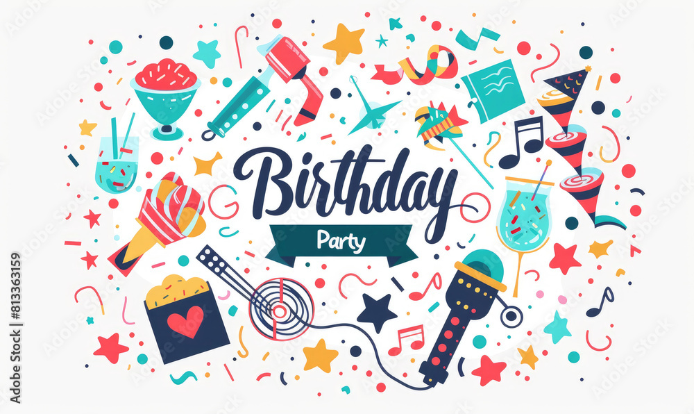 Birthday party theme graphics