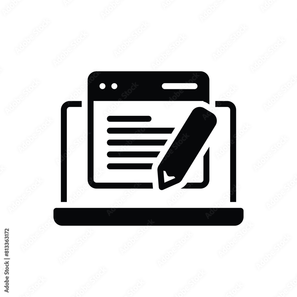 Black solid icon for content Black solid icon for content
