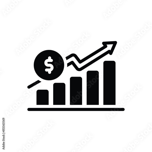 Black solid icon for sales