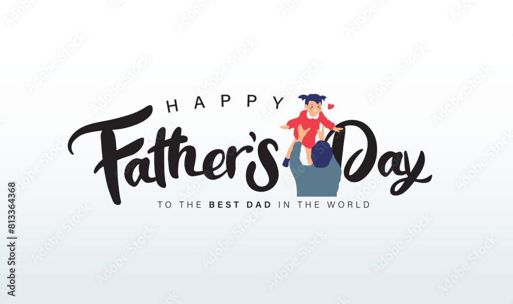 Happy Father’s Day Calligraphy greeting card. Vector illustration. Happy Father’s Day Calligraphy greeting card. Vector illustration.