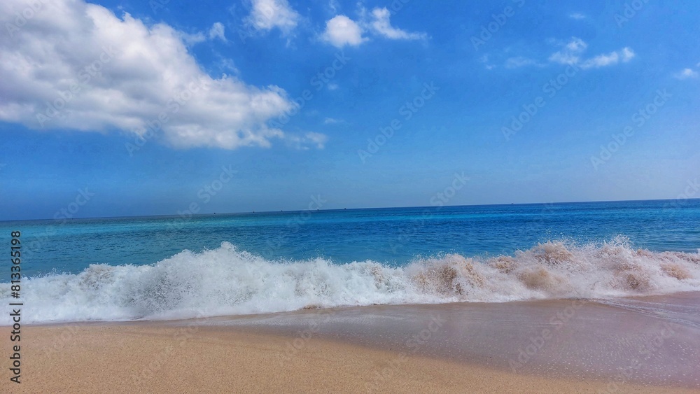 big waves hit the shoreline big waves hit the shoreline