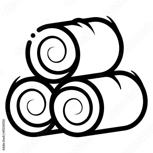 round hay bales icon