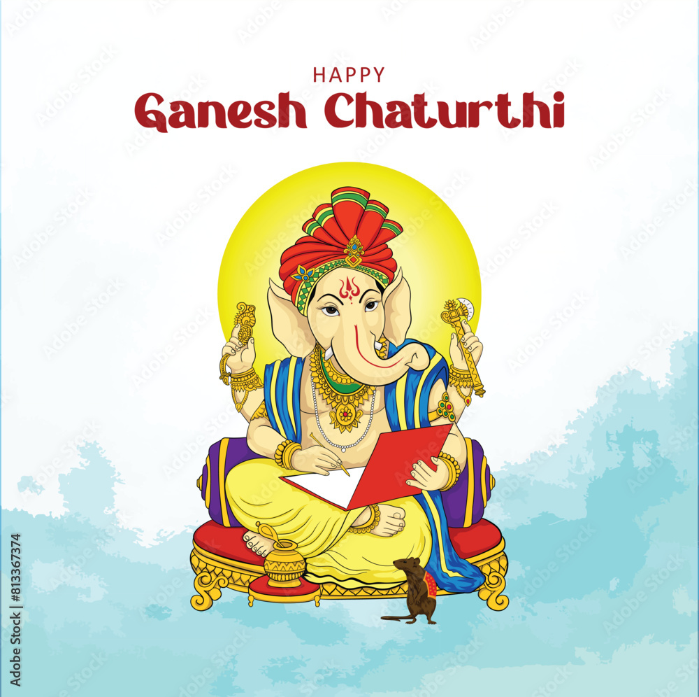 happy ganesh chaturthi vector image
happy ganesh chaturthi vector image