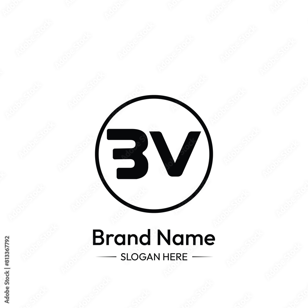 BV Letter Logo Design. white Background. BV Letter Logo Design. white Background.